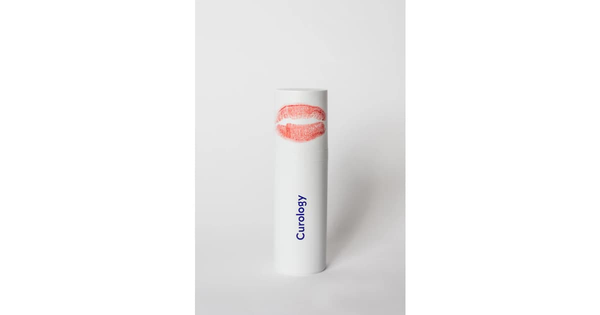 A cosmetic bottle on a white background