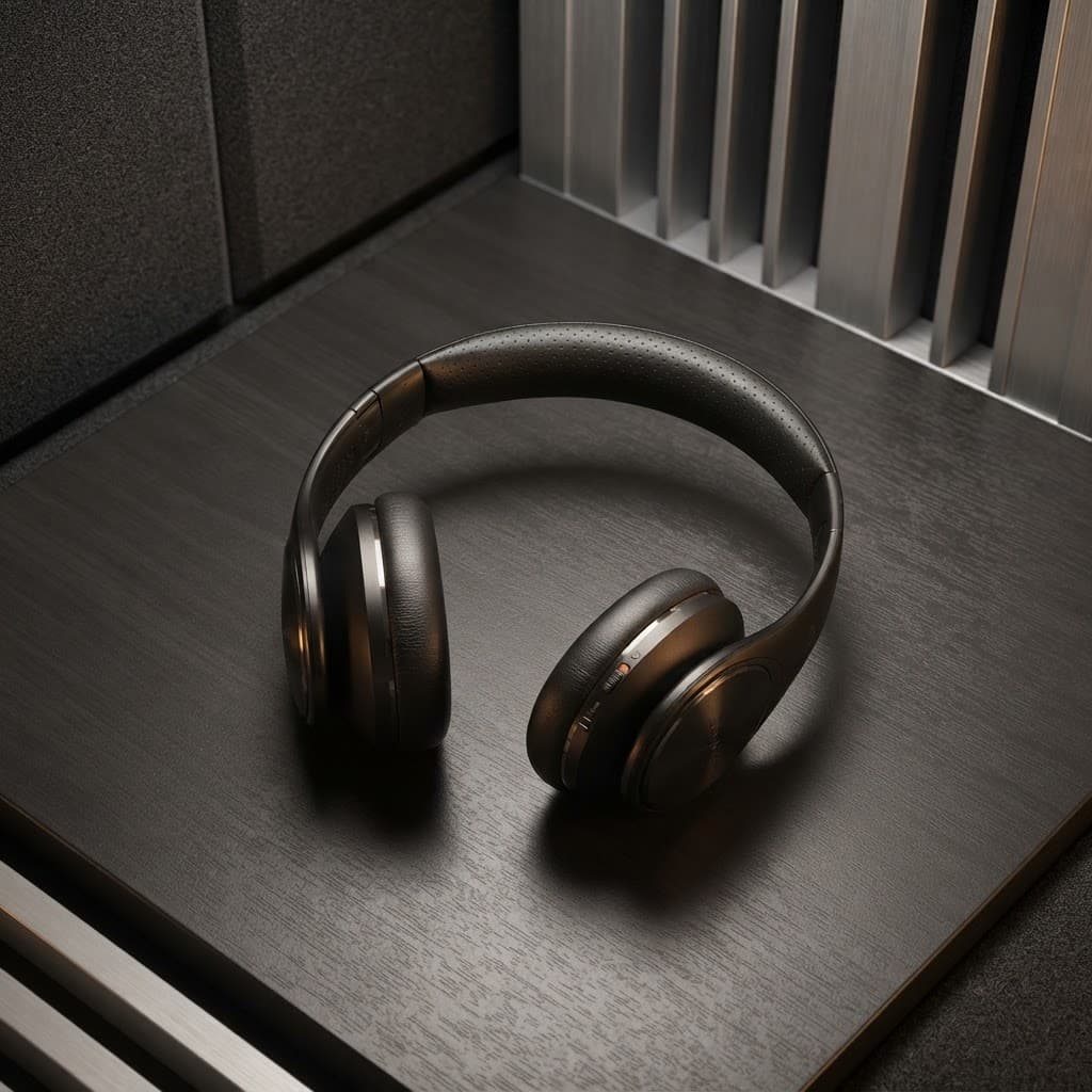Public headphones sample in the checker crop preview